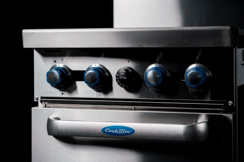 CookRite Freestanding Gas Stove 4 Burners Cooktop With Oven AT80G4B - O - Commercial Kitchen Appliances