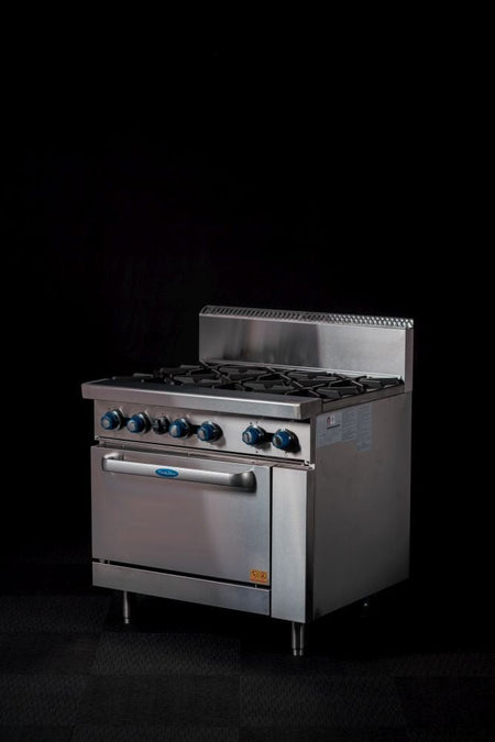 CookRite Freestanding Gas Stove 6 Burners Cooktop With Oven AT80G6B - O - Commercial Kitchen Appliances