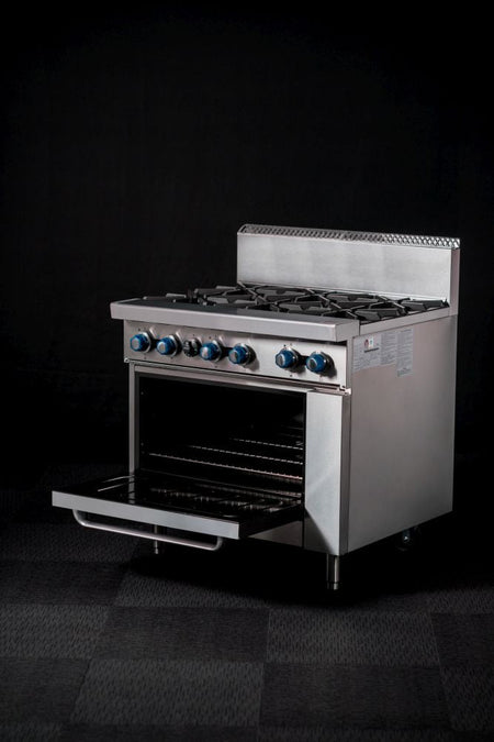 CookRite Freestanding Gas Stove 6 Burners Cooktop With Oven AT80G6B - O - Commercial Kitchen Appliances