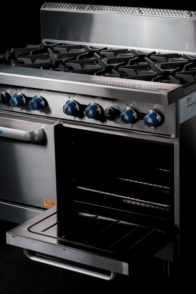 CookRite Freestanding Gas Stove 8 Burners Cooktop With Oven AT80G8B - O - Commercial Kitchen Appliances