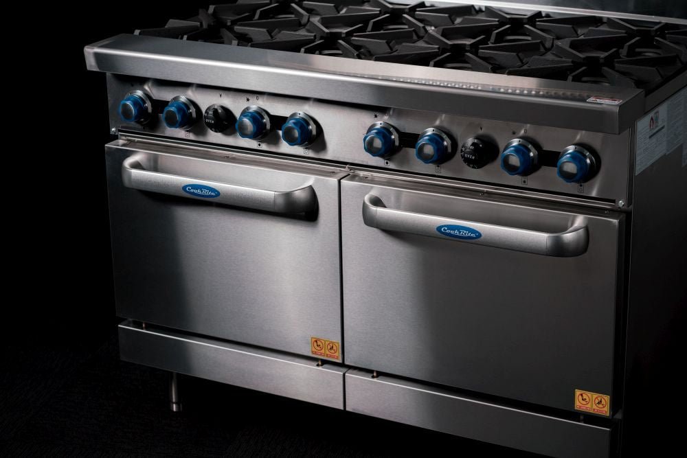 CookRite Freestanding Gas Stove 8 Burners Cooktop With Oven AT80G8B - O - Commercial Kitchen Appliances