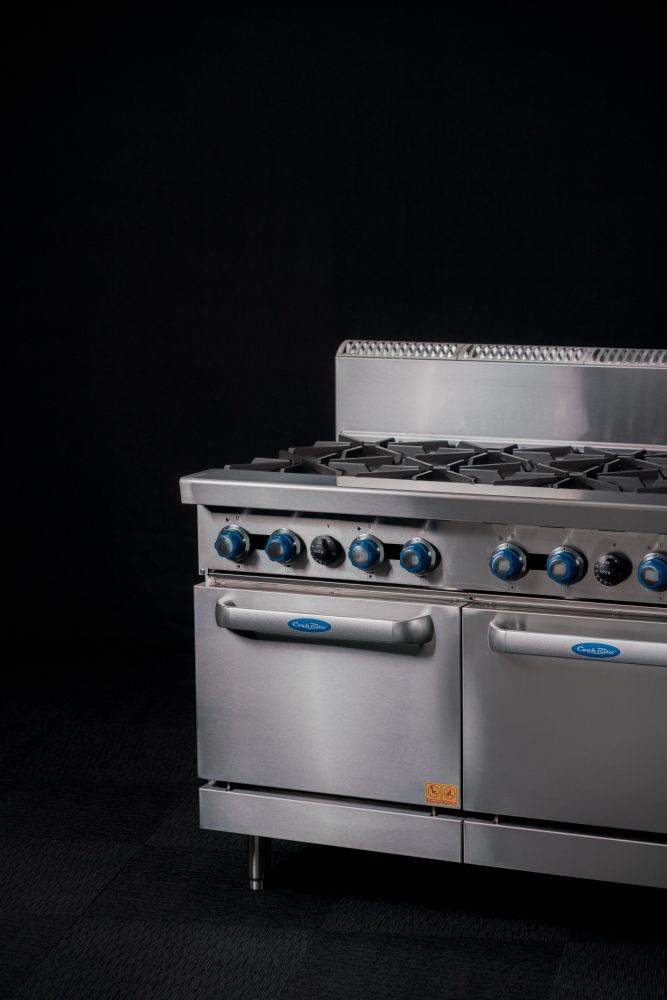 CookRite Freestanding Gas Stove 8 Burners Cooktop With Oven AT80G8B - O - Commercial Kitchen Appliances