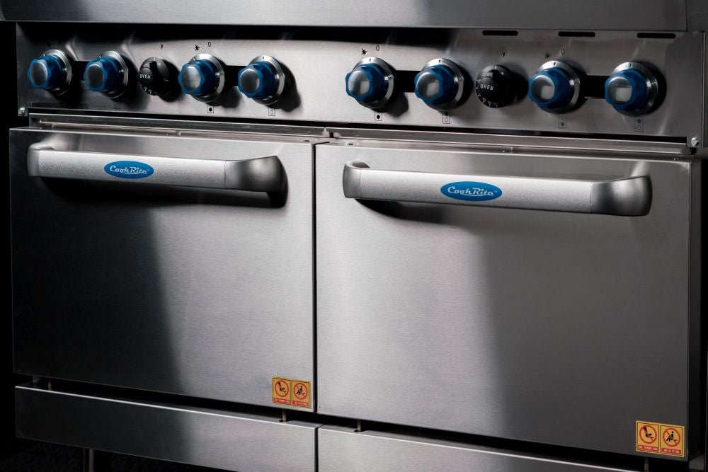 CookRite Freestanding Gas Stove 8 Burners Cooktop With Oven AT80G8B - O - Commercial Kitchen Appliances
