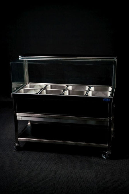 CookRite CRB-8 hot food display — side profile on service counter