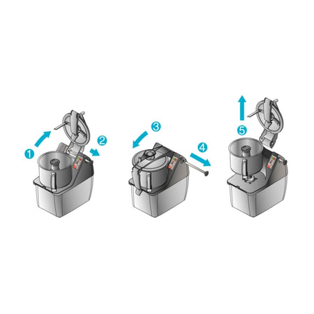 Dito Sama Combined Cutter And Vegetable Slicer 4.5 Lt Variable Speed TRK45 - Commercial Kitchen Appliances