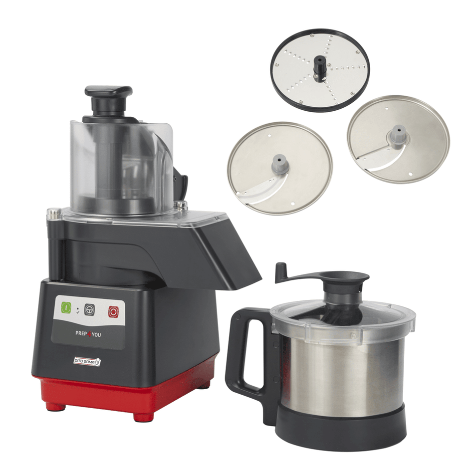 DITO SAMA PREP4YOU Combination Cutter/Slicer 1 Speed 3.6L Stainless Steel Bowl P4U - PS301S3 - Commercial Kitchen Appliances