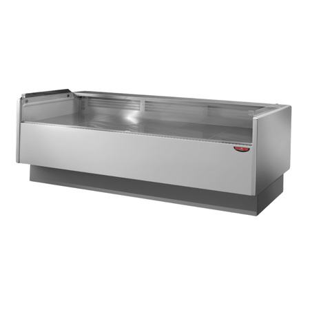 Tecnodom Serie MR80 Black 2480mm Self - serving Deli Display with Storage and Castors - TDMR - 0825SELF - Commercial Kitchen Appliances