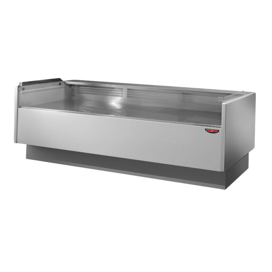 Tecnodom Serie MR80 Black 2480mm Self - serving Deli Display with Storage and Castors - TDMR - 0825SELF - Commercial Kitchen Appliances