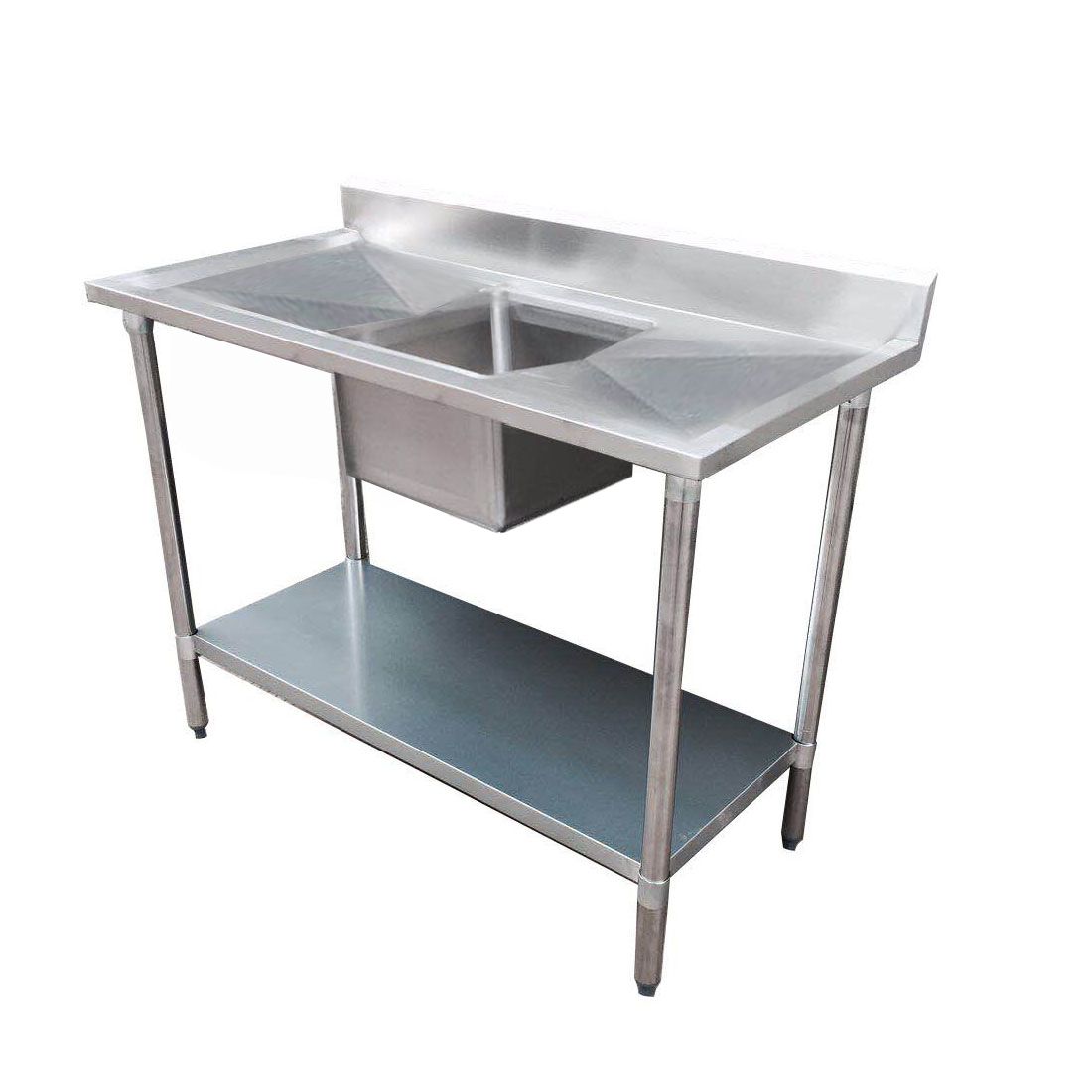 Economic 304 Grade SS Centre Single Sink Bench 1500x700x900 with 500x400x250 1500 - 7 - SSBC - Commercial Kitchen Appliances