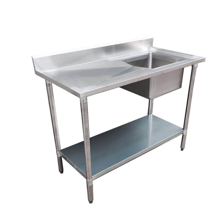 Modular Systems Economic 304 Grade SS Right Single Sink Bench 1500x700x900 with 500x400x250 1500-7-SSBR