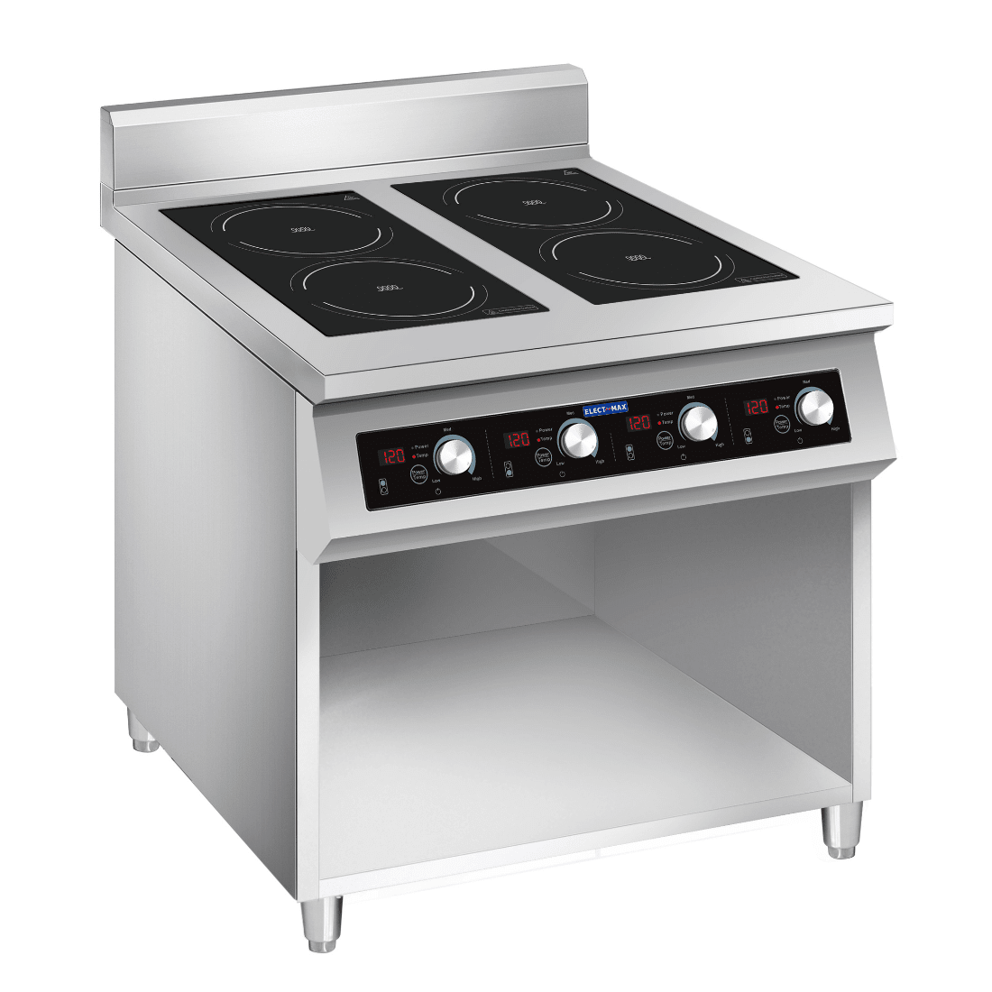 ElectMAX 700 Series Induction 4 - Burner Cooker with Splashback EIC7 - 800P - Commercial Kitchen Appliances