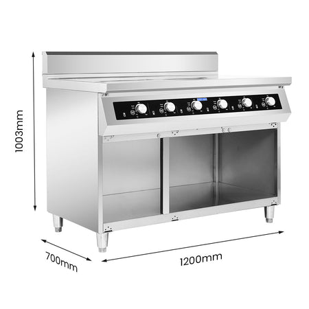 ElectMAX 700 Series Induction 6 - Burner Cooker with Splashback EIC7 - 1200P - Commercial Kitchen Appliances