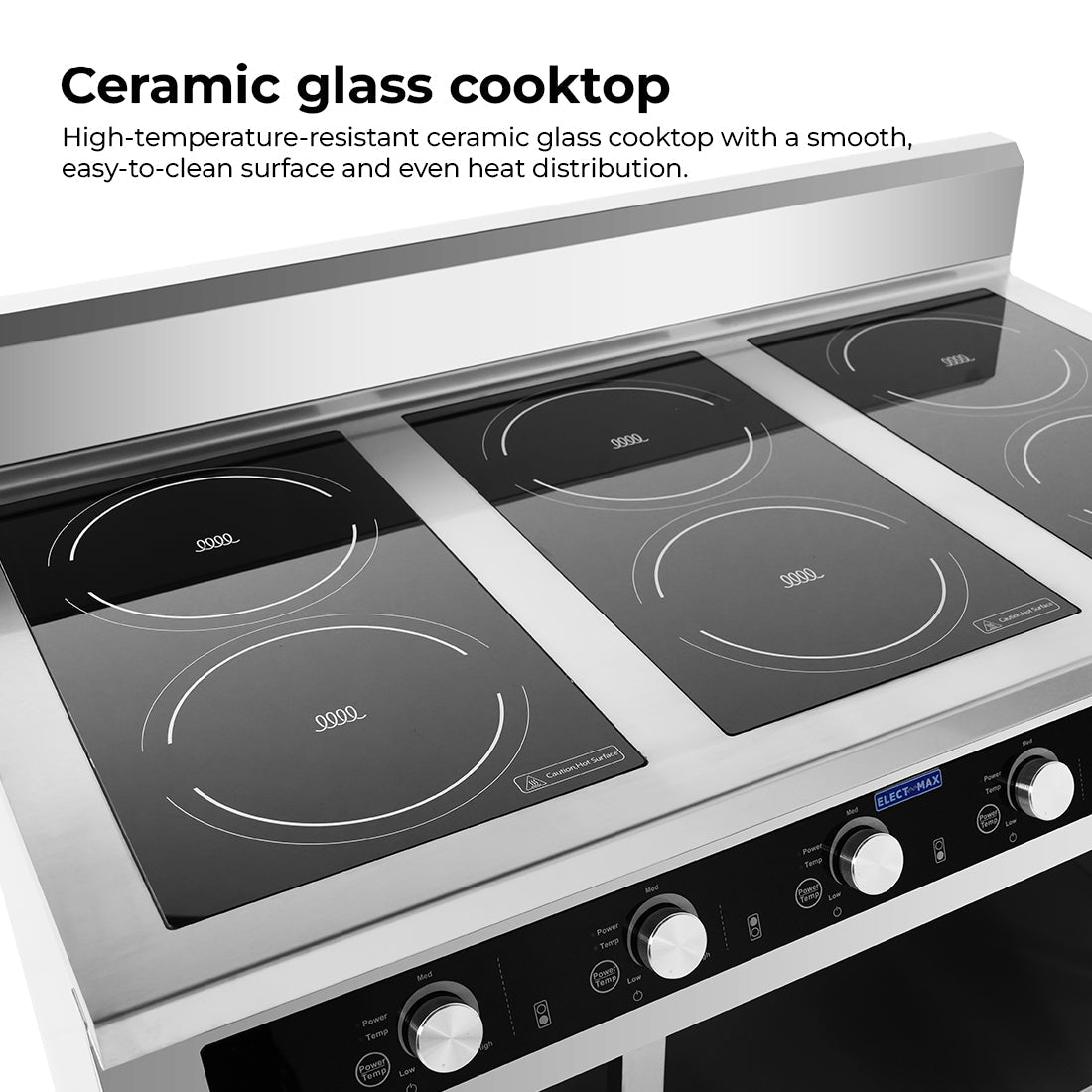 ElectMAX 700 Series Induction 6 - Burner Cooker with Splashback EIC7 - 1200P - Commercial Kitchen Appliances
