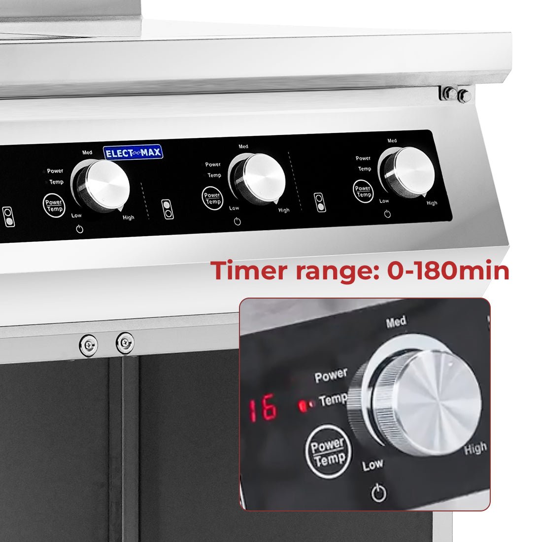 ElectMAX 700 Series Induction 6 - Burner Cooker with Splashback EIC7 - 1200P - Commercial Kitchen Appliances