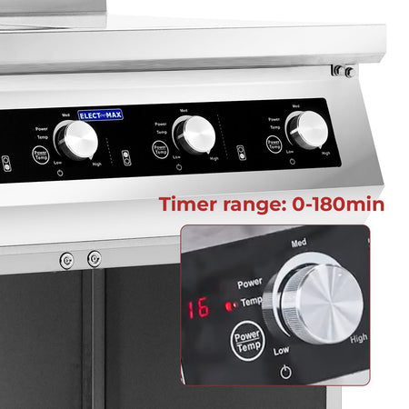 ElectMAX 700 Series Induction 6 - Burner Cooker with Splashback EIC7 - 1200P - Commercial Kitchen Appliances