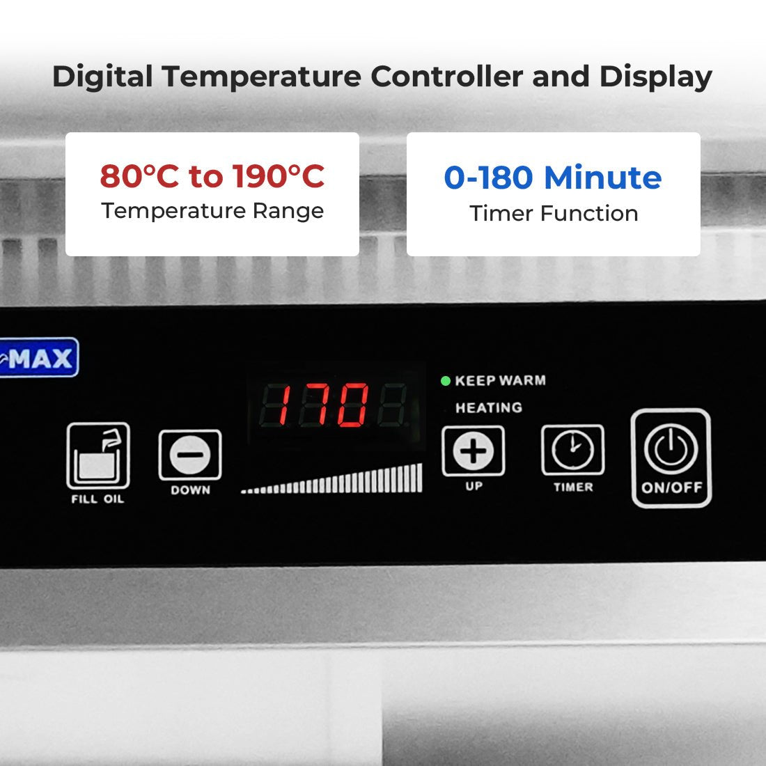 ElectMAX 700 Series Induction Single Fryer with Splashback IFS7 - 30L - Commercial Kitchen Appliances