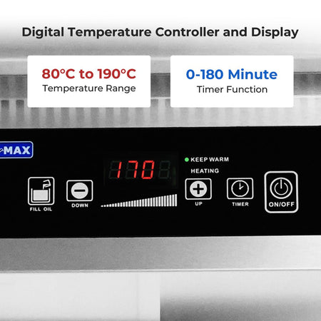 ElectMAX 700 Series Induction Single Fryer with Splashback IFS7 - 30L - Commercial Kitchen Appliances