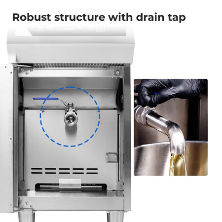 ElectMAX 700 Series Induction Single Fryer with Splashback IFS7 - 30L - Commercial Kitchen Appliances