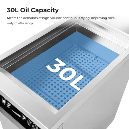 ElectMAX 700 Series Induction Single Fryer with Splashback IFS7 - 30L - Commercial Kitchen Appliances