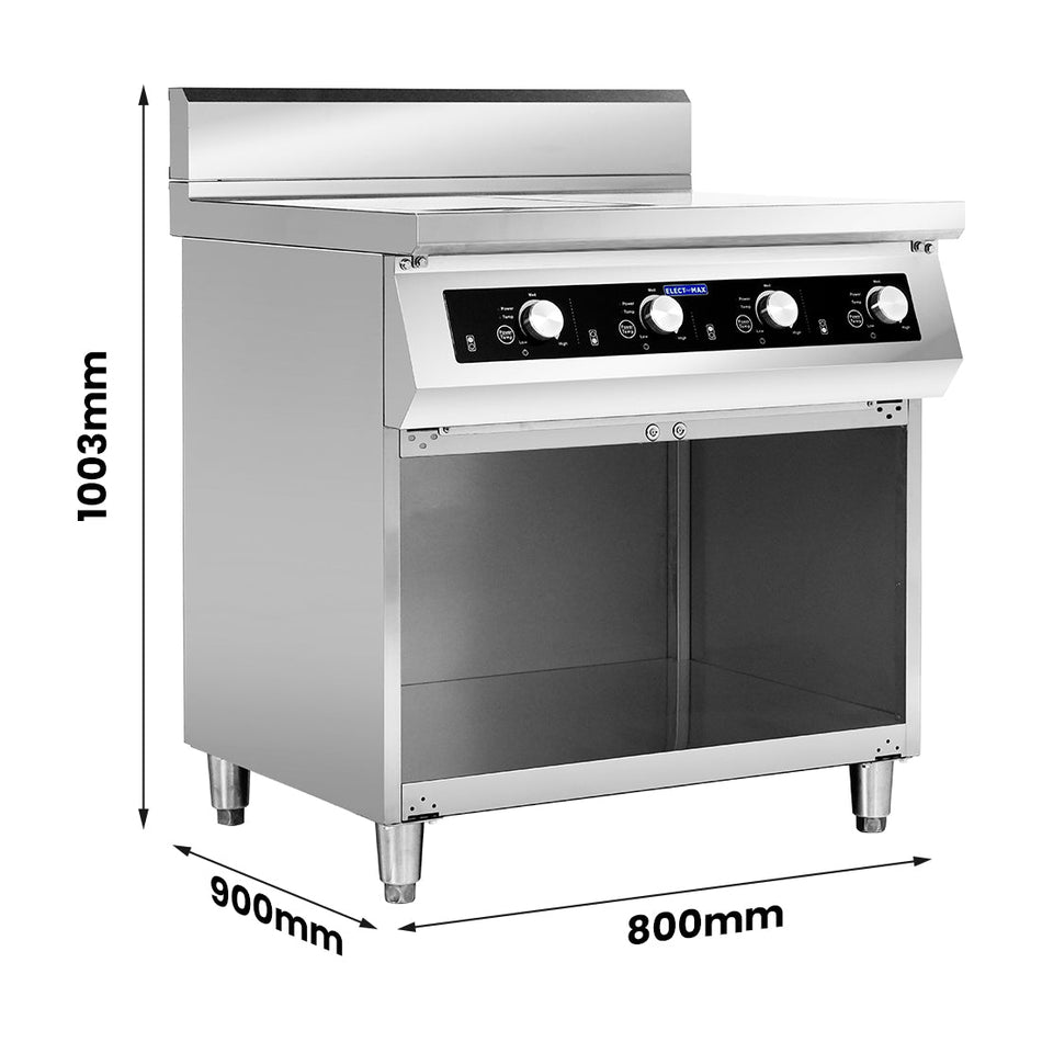 ElectMax 900 Series Induction 4 Buner Cooker with Splashback EIC9 - 800P - Commercial Kitchen Appliances