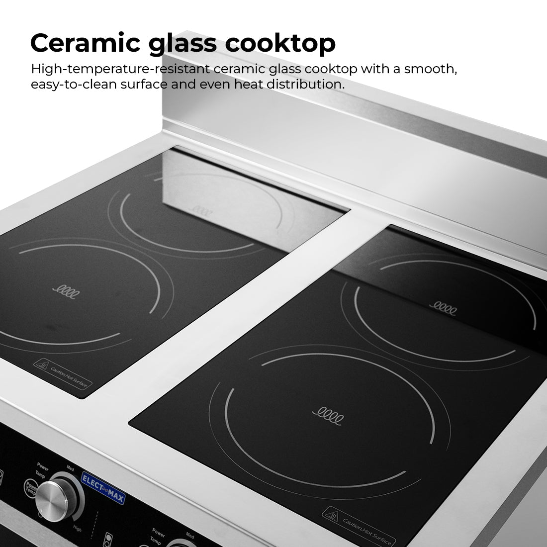 ElectMax 900 Series Induction 4 Buner Cooker with Splashback EIC9 - 800P - Commercial Kitchen Appliances