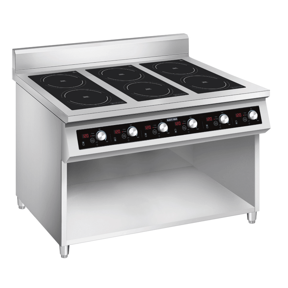 ElectMax 900 Series Induction 6 Buner Cooker with Splashback EIC9 - 1200P - Commercial Kitchen Appliances