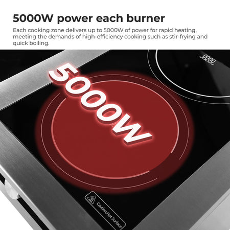 ElectMax 900 Series Induction 6 Buner Cooker with Splashback EIC9 - 1200P - Commercial Kitchen Appliances