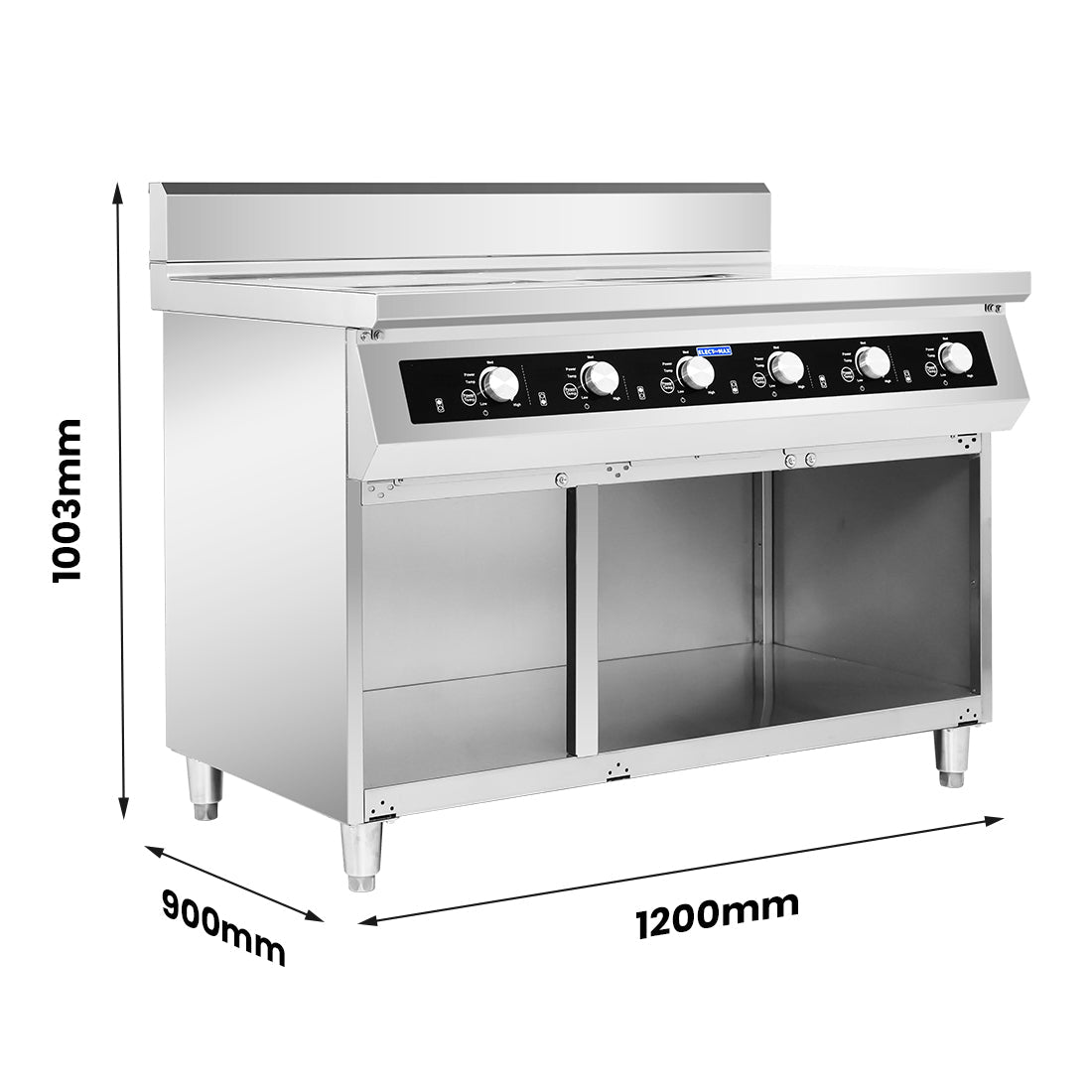 ElectMax 900 Series Induction 6 Buner Cooker with Splashback EIC9 - 1200P - Commercial Kitchen Appliances