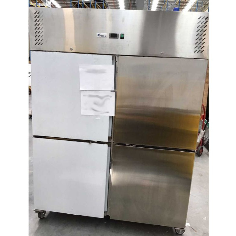 Ex-Showroom: FED-X S/S Four Door Upright Fridge - XURC1410S2V-NSW1282