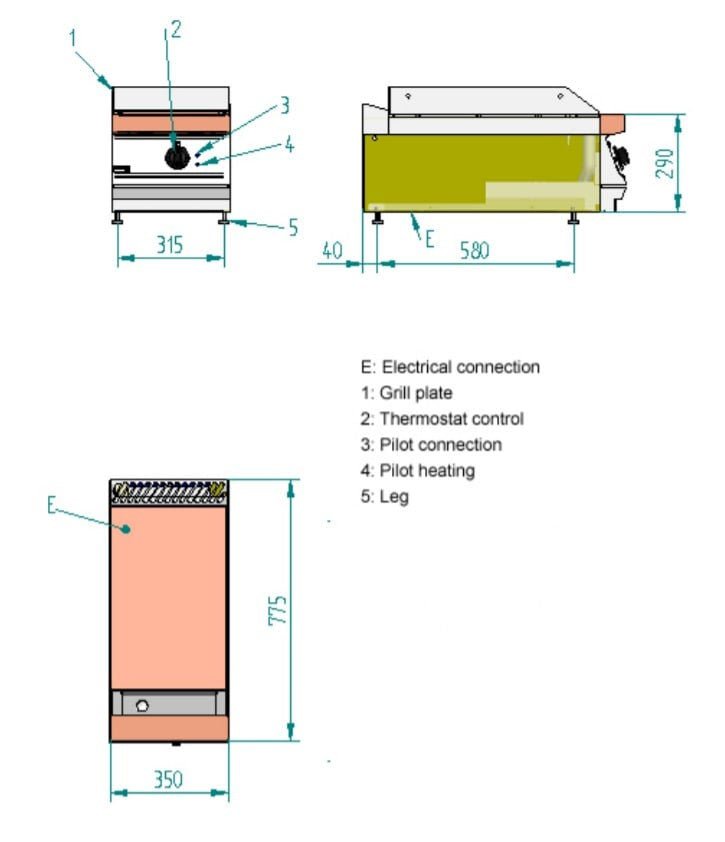 Fagor 700 Series Lpg Chrome 1 Zone Fry Top With Thermostatic Control FTG - C7 - 05LLPG - Commercial Kitchen Appliances