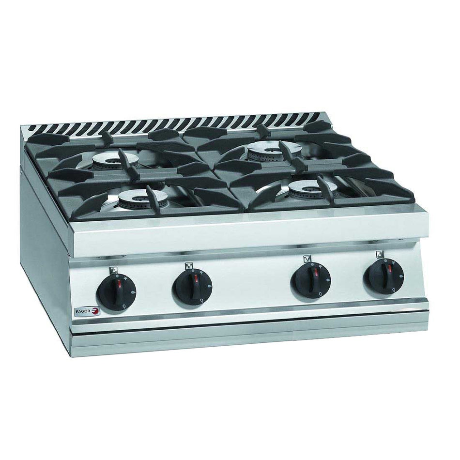 Fagor 700 Series Natural Gas 4 Burner Ss Boiling Top CG7 - 40H - Commercial Kitchen Appliances