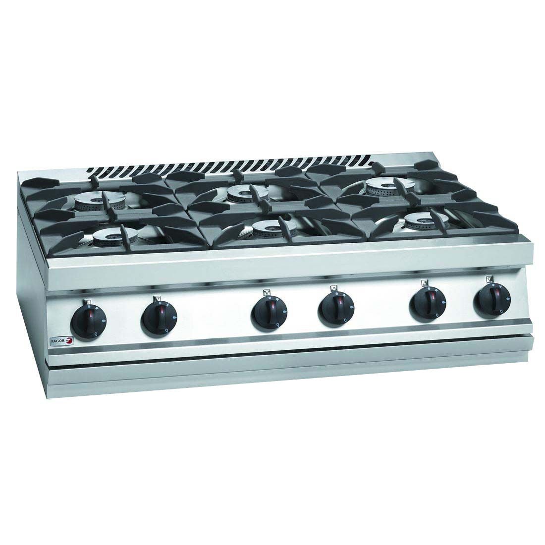 Fagor 700 Series Natural Gas 6 Burner Ss Boiling Top CG7 - 60H - Commercial Kitchen Appliances