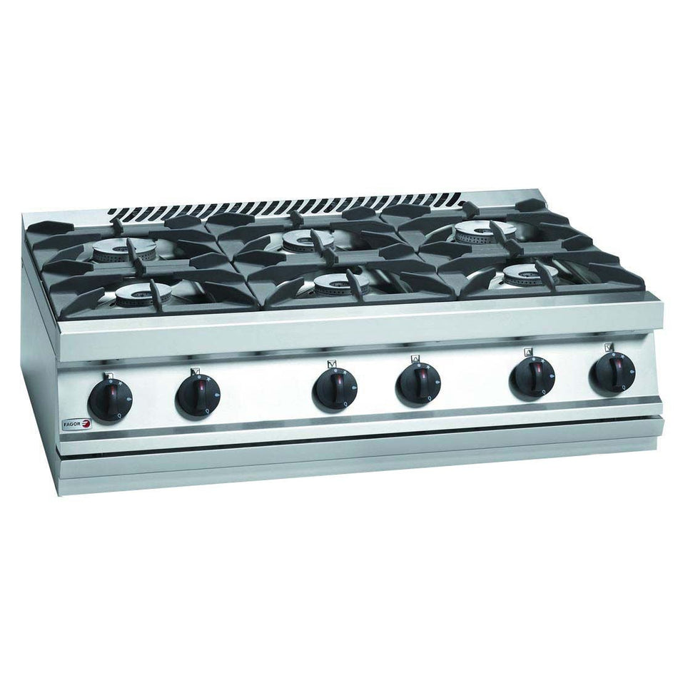 Fagor 700 Series Natural Gas 6 Burner Ss Boiling Top CG7 - 60H - Commercial Kitchen Appliances