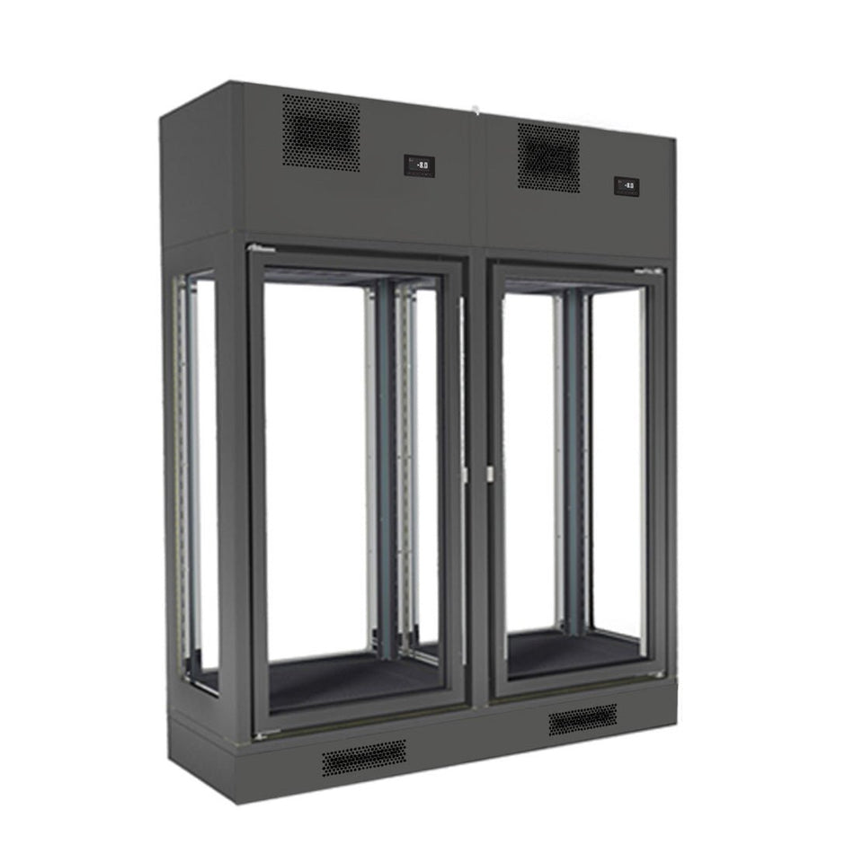 Fagor Dual Zone 2 Doors Black Central Wine Cellar FWC - 2302 - 2CB - Commercial Kitchen Appliances