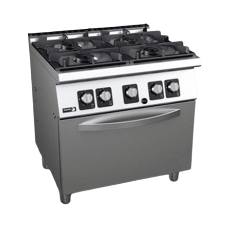 Fagor Kore 700 4 Burner Gas Range With Gas Oven C - G741H - Commercial Kitchen Appliances