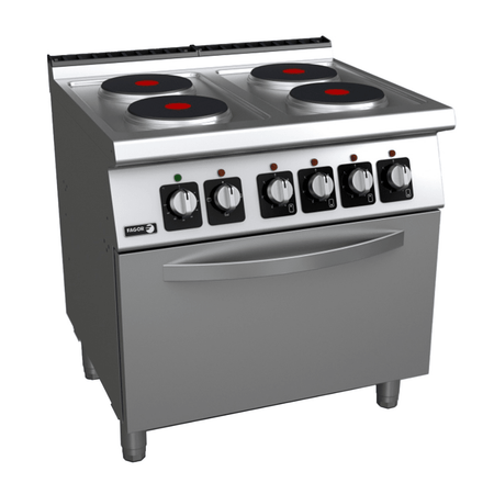 Fagor C-E741 Kore 700 electric 4 burner range with oven — front view