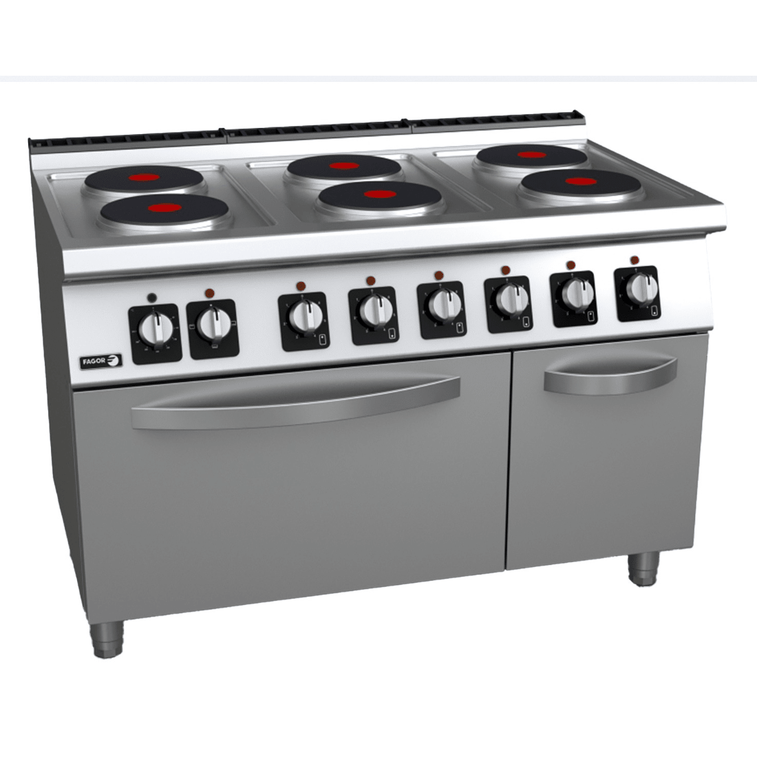 Fagor Kore 700 Series Electric 6 Burners With Oven C - E761 - Commercial Kitchen Appliances