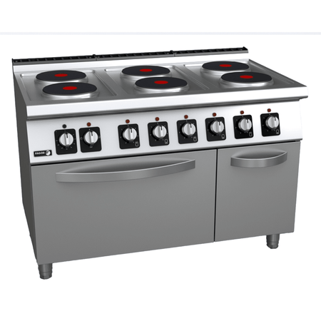 Fagor Kore 700 Series Electric 6 Burners With Oven C - E761 - Commercial Kitchen Appliances
