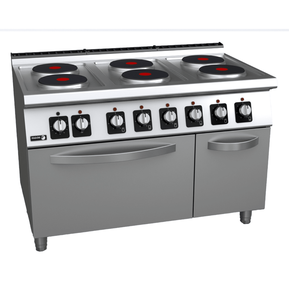 Fagor Kore 700 Series Electric 6 Burners With Oven C - E761 - Commercial Kitchen Appliances