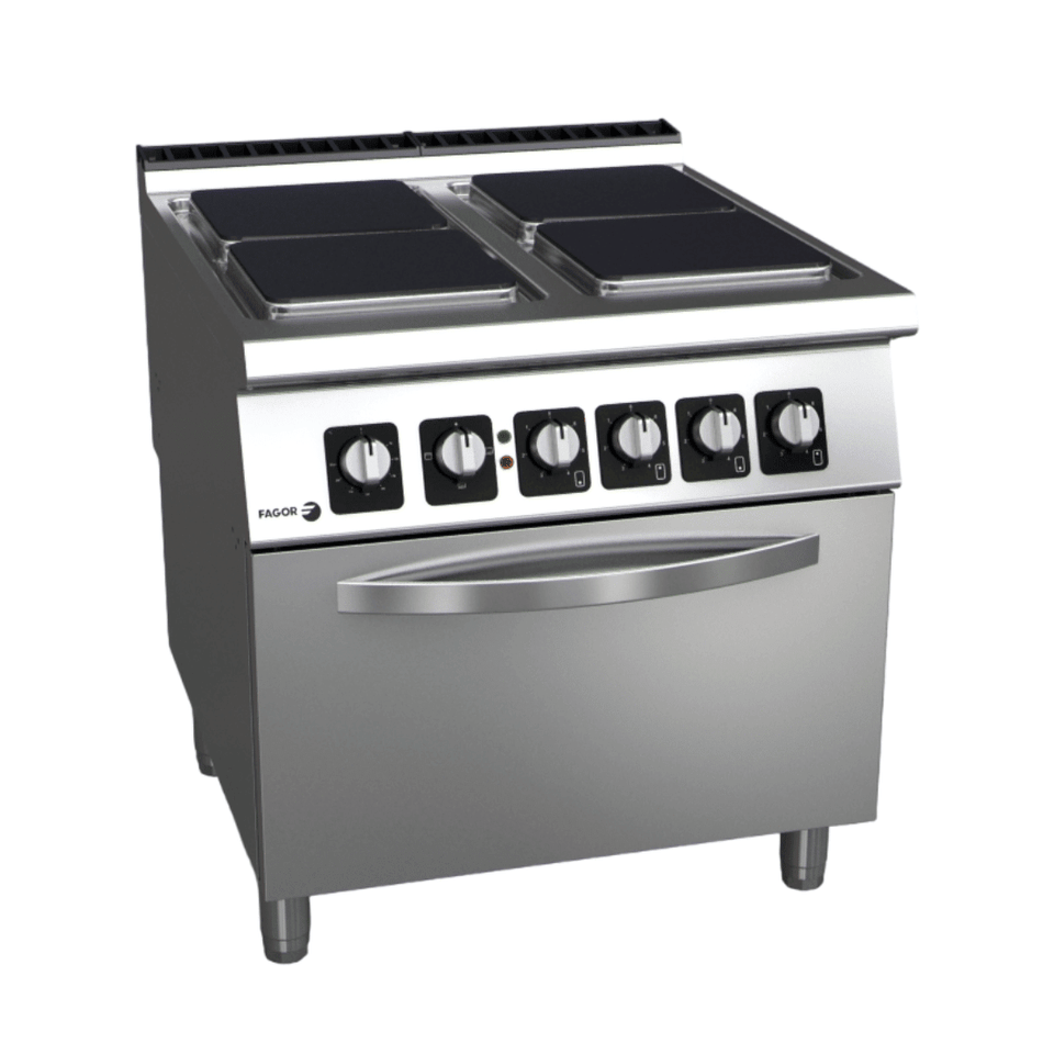 Fagor Kore 900 Series Electric 4 Burner With Oven C - E941 - Commercial Kitchen Appliances