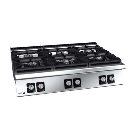 Fagor Kore 900 Series Gas 6 Burner C - G960H - Commercial Kitchen Appliances