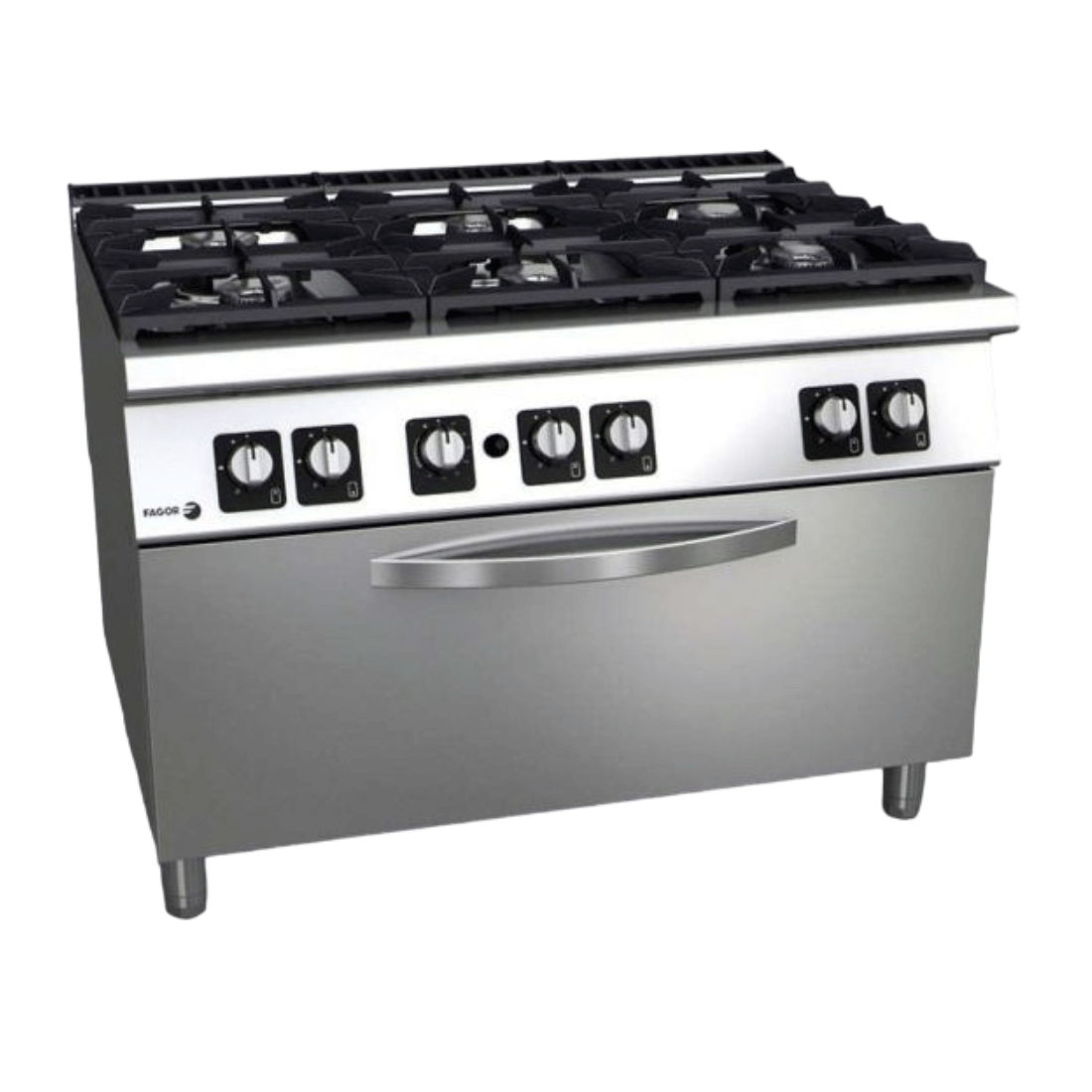 Fagor Kore 900 Series Gas 6 Burner With Gas Oven C - G961OPH - Commercial Kitchen Appliances