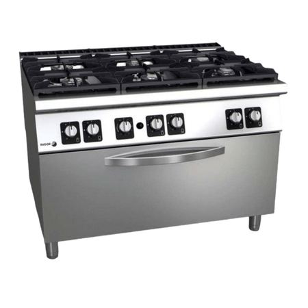 Fagor Kore 900 Series Gas 6 Burner With Gas Oven C - G961OPH - Commercial Kitchen Appliances