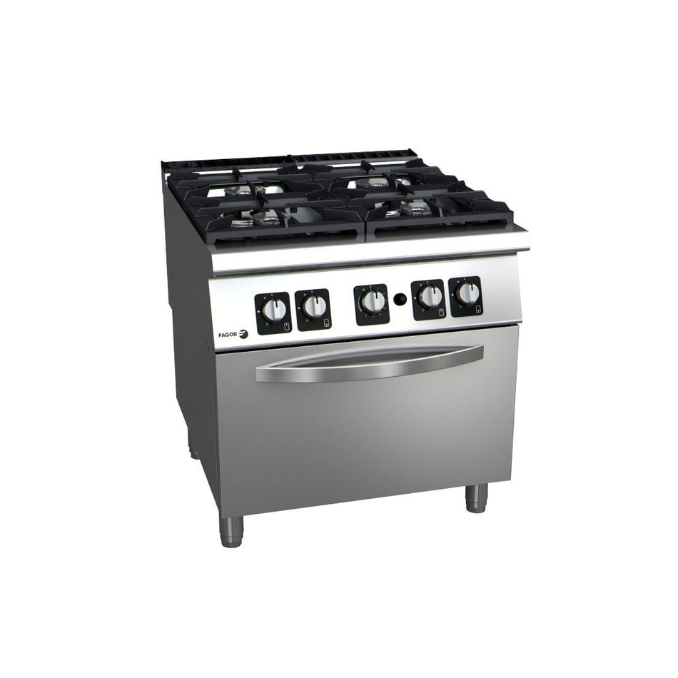 Fagor Kore 900 Series Natural Gas 4 Burner With Gas Oven C - G941 - Commercial Kitchen Appliances
