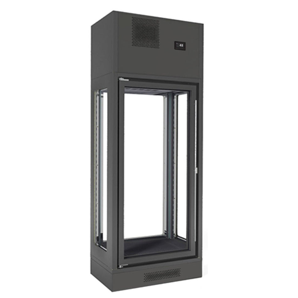 Fagor Single Zone 1 Door Black Wall - Mounted Wine Cellar FWC - 2301 - 1WB - Commercial Kitchen Appliances