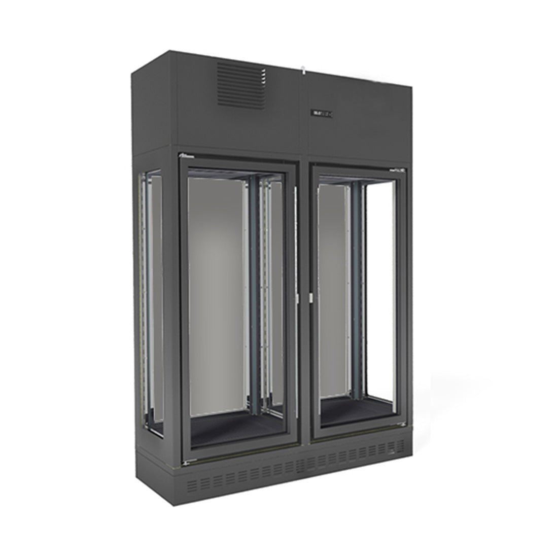 Fagor Single Zone 2 Doors Black Wall - Mounted Wine Cellar FWC - 2602 - 1WB - Commercial Kitchen Appliances