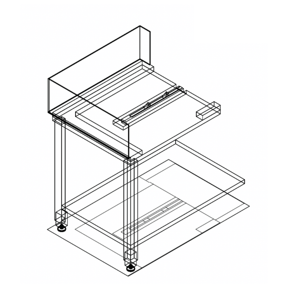 Fagor Stainless Steel Corner Bench W/ Introduction Of Baskets By The Left Side E - 90I - Commercial Kitchen Appliances