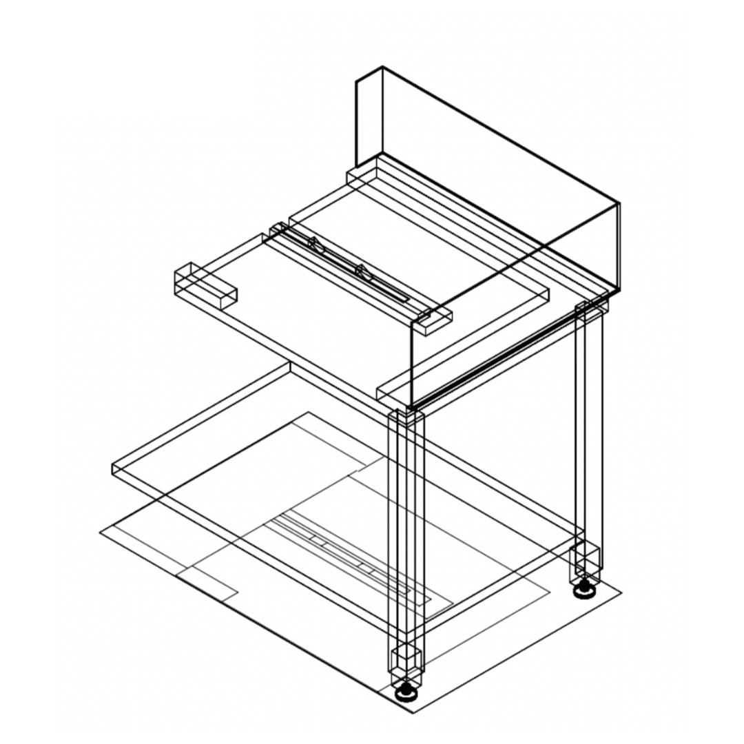 Fagor Stainless Steel Corner Bench W/ Introduction Of Baskets By The Right Side E - 90D - Commercial Kitchen Appliances