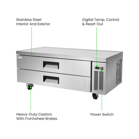 FED - X Chef Base Refrigerated Drawer Bench 360L XCB - 60 - Commercial Kitchen Appliances