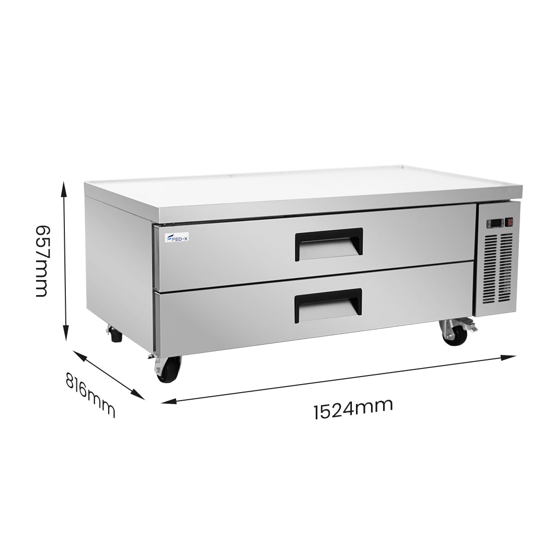 FED - X Chef Base Refrigerated Drawer Bench 360L XCB - 60 - Commercial Kitchen Appliances